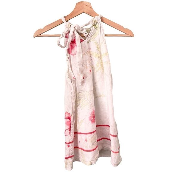 Tommy Bahama Acqua Dei Fiore Linen Halter Top in Size Large - Picture 4 of 11